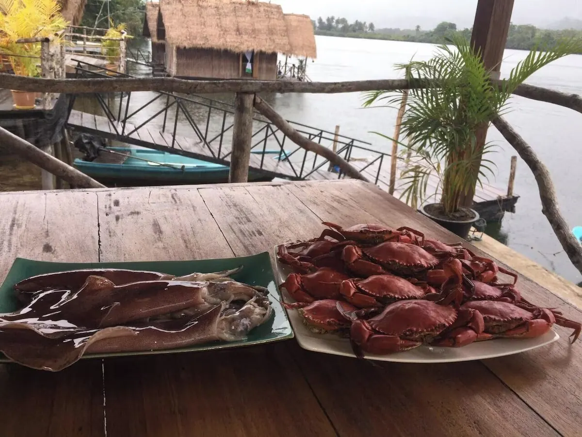 Fresh local seafood