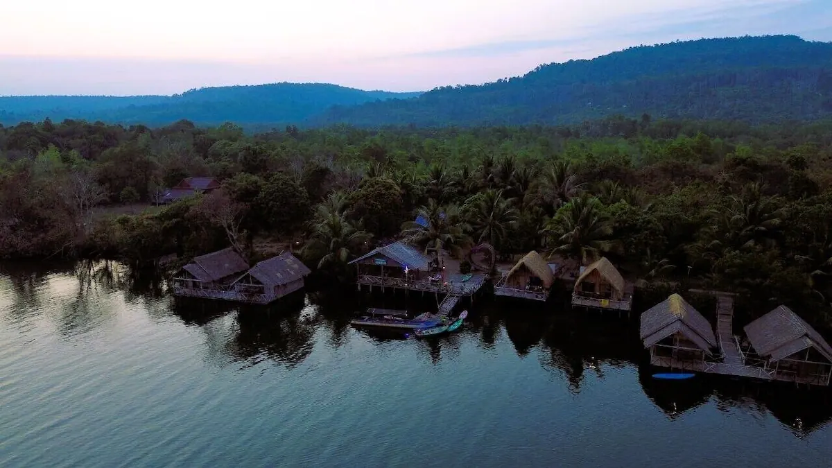 Guest house at dusk
