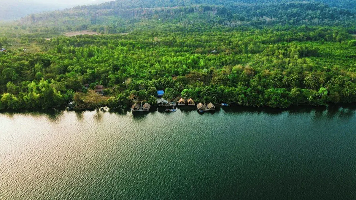 Guest house surrounded by greenery