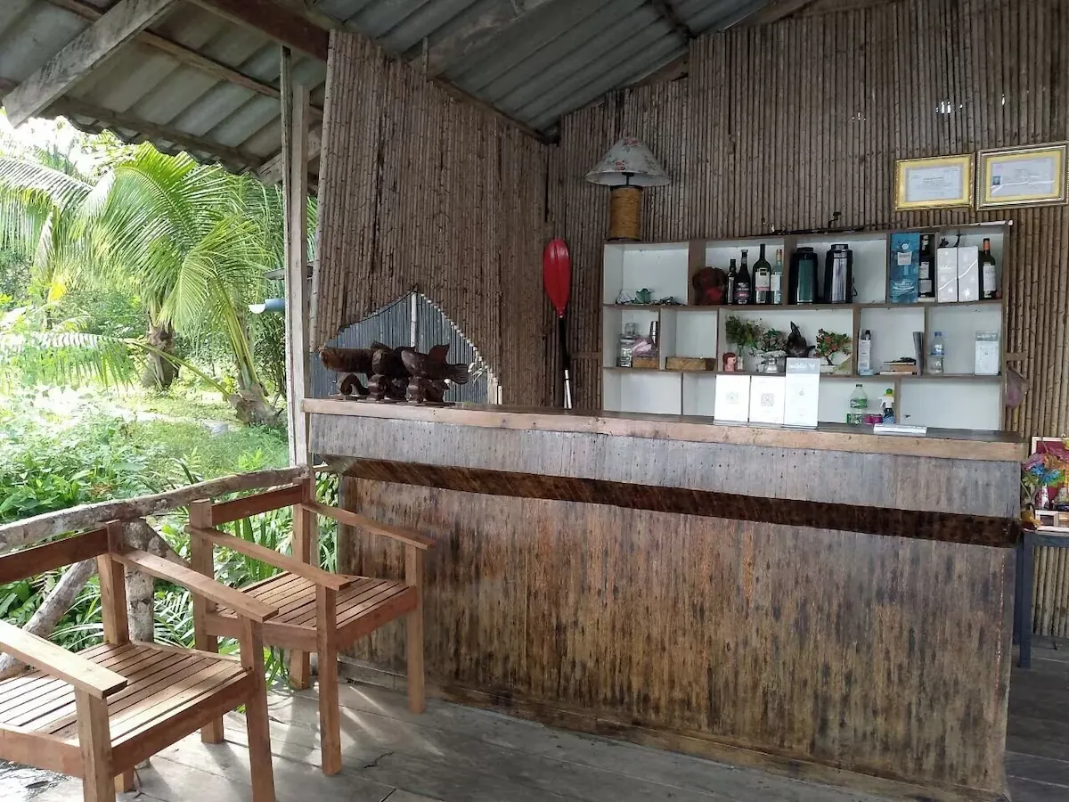 Rustic guest house area