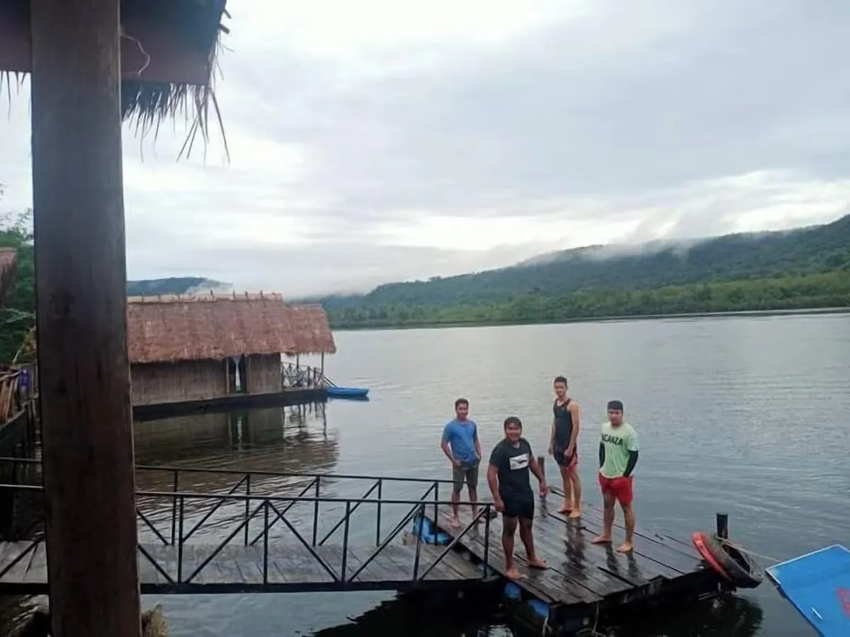 Swimming at the dock